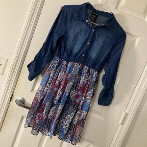 Paper doll denim dress Size:14/16